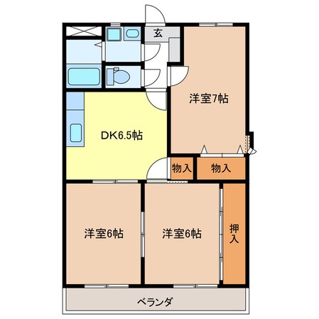 ア・ドリーム稲口の物件間取画像